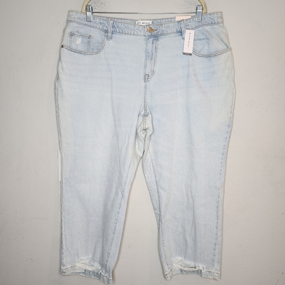 NWT Lane Bryant Straight Ankle Lightwash Midrise Jeans Size 18 Petite